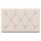 Beige Upholstered Twin Headboard with Adjustable Height, Button Tufted Design